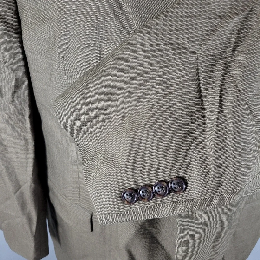 Stafford‎ Men's Sport Coat Blazer Two Button Brown Wool Size 48R